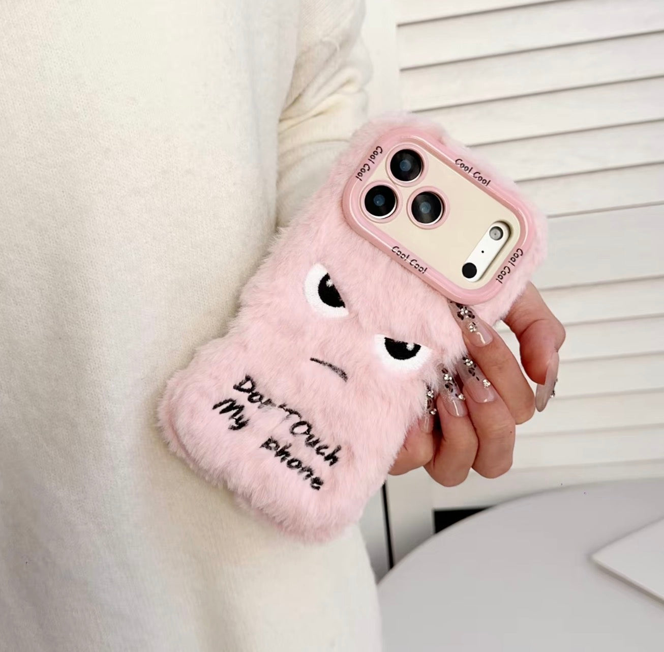 Don't Touch My Phone Fluffy Case